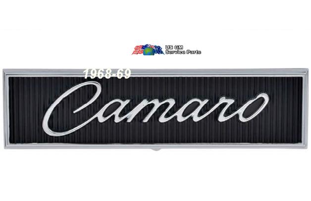Door Trim Emblems: "Camaro" 68-69 Std (pr)